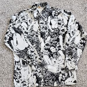 Hawaiian nude ladies blouse M